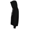 Sudadera con cremallera bicolor unisex personalizada negro izda