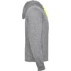 Sudadera con cremallera deportiva personalizada gris amarillo dcha