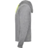Sudadera con cremallera deportiva personalizada gris amarillo izda