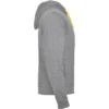 Sudadera con cremallera deportiva personalizada gris naranja dcha