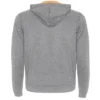 Sudadera con cremallera deportiva personalizada gris naranja detrás
