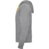 Sudadera con cremallera deportiva personalizada gris naranja izda