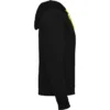 Sudadera con cremallera deportiva personalizada negro amarillo dcha