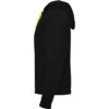 Sudadera con cremallera deportiva personalizada negro amarillo izda