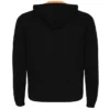 Sudadera con cremallera deportiva personalizada negro naranja detrás