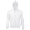 Sudadera con cremallera hombre personalizada blanco delante