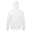 Sudadera con cremallera hombre personalizada blanco detrás