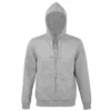 Sudadera con cremallera hombre personalizada gris delante