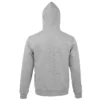 Sudadera con cremallera hombre personalizada gris detrás