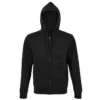 Sudadera con cremallera hombre personalizada negro delante