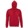 Sudadera con cremallera hombre personalizada rojo delante