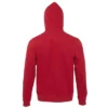 Sudadera con cremallera hombre personalizada rojo detrás