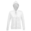 Sudadera con cremallera mujer personalizada blanco delante