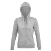 Sudadera con cremallera mujer personalizada gris mezcla