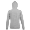 Sudadera con cremallera mujer personalizada gris mezcla detrás