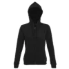 Sudadera con cremallera mujer personalizada negro delante