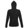 Sudadera con cremallera mujer personalizada negro detrás