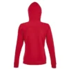 Sudadera con cremallera mujer personalizada rojo detrás