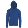 Sudadera con cremallera personalizada azul royal delante