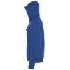 Sudadera con cremallera personalizada azul royal izda