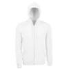 Sudadera con cremallera personalizada blanco delante