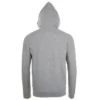 Sudadera con cremallera personalizada gris mezcla detrás