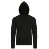 Sudadera con cremallera personalizada negro delante