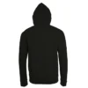 Sudadera con cremallera personalizada negro detrás