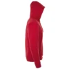 Sudadera con cremallera personalizada rojo dcha