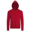 Sudadera con cremallera personalizada rojo delante