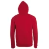 Sudadera con cremallera personalizada rojo detrás