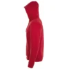 Sudadera con cremallera personalizada rojo izda