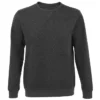 Sudadera sin capucha hombre personalizada antracita mezcla delante