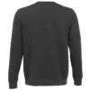 Sudadera sin capucha hombre personalizada antracita mezcla detrás