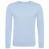 Sudadera sin capucha hombre personalizada azul crema delante