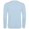 Sudadera sin capucha hombre personalizada azul crema detrás