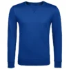 Sudadera sin capucha hombre personalizada azul royal delante