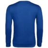 Sudadera sin capucha hombre personalizada azul royal detrás