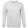 Sudadera sin capucha hombre personalizada ceniza delante