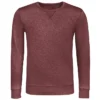 Sudadera sin capucha hombre personalizada granate delante