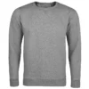 Sudadera sin capucha hombre personalizada gris delante