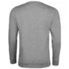 Sudadera sin capucha hombre personalizada gris detrás