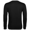 Sudadera sin capucha hombre personalizada negro detrás