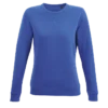 Sudadera sin capucha para mujer personalizada azul royal delante