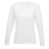 Sudadera sin capucha para mujer personalizada blanco delante