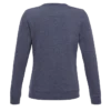 Sudadera sin capucha para mujer personalizada denim jaspeado detrás
