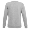 Sudadera sin capucha para mujer personalizada gris mezcla detrás