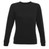 Sudadera sin capucha para mujer personalizada negro delante