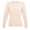 Sudadera sin capucha para mujer personalizada rosa crema delante