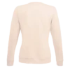 Sudadera sin capucha para mujer personalizada rosa crema detrás